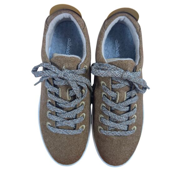 Allbirds Wool Piper Earth White Mens 8‎ M Fashion Sneaker Brown Casual Shoe NWB